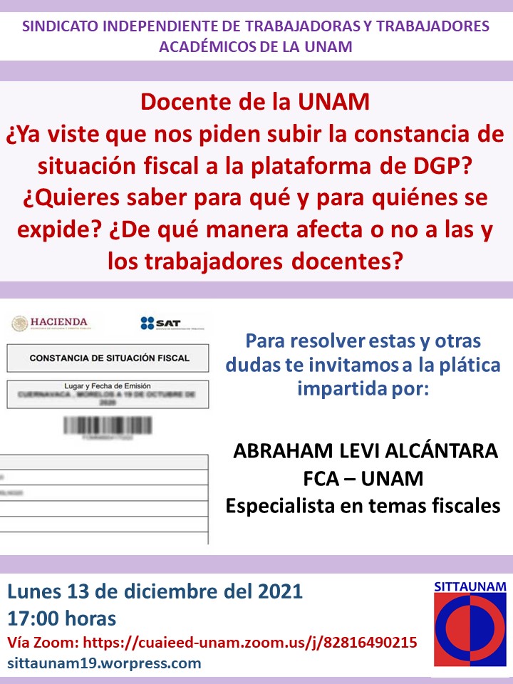 Constancia de situación fiscal: por qué y para qué nos piden este documento en la UNAM